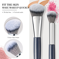 Kit de 15 pinceaux de maquillage professionnel de luxe personnalisés en gros, en poils synthétiques véganes, pour le visage et le correcteur, marque privée