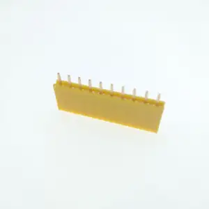 Gele 1*10P 2.54Mm Pitch Enkele Rij Bus Pin Socket