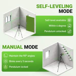 Niveau laser à lignes croisées Huepar PL211G Mini avec 2 points plomb verticaux, outil point à point adapté aux supports multifonctions - Product Image 3