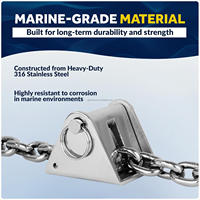 Butée de chaîne d'ancre de bateau en acier inoxydable robuste pour chaînes de 5/16 " à 1/4 "