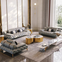 Vente directe de l'usine chinoise de luxe 123 ensemble de canapés en cuir meubles de maison modernes avec un design élégant pour le salon