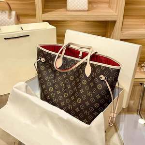 Bolsos de Hombro Elegantes al por Mayor, Bolsos Tote de Cuero Genuino de Diseñador, Gran Capacidad, para Mujer, Marca de Lujo - Product Image 1