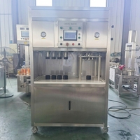 Mesin Pengisi Kaleng Bir Semi Otomatis 2/4/6 Kepala, Bahan Stainless Steel Food Grade, Motor PLC, Produktivitas Tinggi, Komersial, untuk Kerajinan Bir