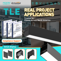 Plafonnier linéaire coulissant 2FT 20W 2500lm à puissance sélectionnable pour intérieurs commerciaux et résidentiels