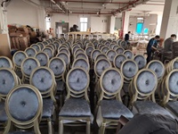Sillas de Hotel de estilo francés, sillas de madera ovaladas con respaldo redondo para fiestas, banquetes de bodas y restaurantes