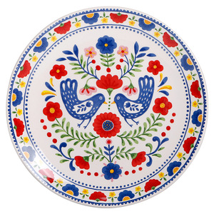 <b>Set</b> of Four Hand-Painted Eco Friendly Ceramic Dinnerware Plates Nordic Design Animal Pattern Home Holiday-Cake Serving Gift Box - Product Image 2