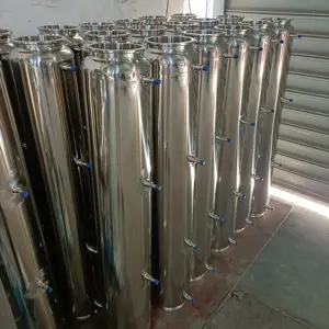 Factory Sanitary Double Jacketed Column With Vacuum Jacket 2 Wall Tube