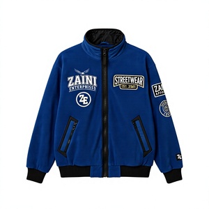 Women Polar Fleece <b>Jacket</b> 320 GSM Premium Polyester Fleece Royal Blue Custom Embroidery Patch Heat Transfer Logo OEM ODM - Product Image 1