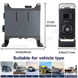 Hcalory NUEVO Calentador de Aire Diésel Universal para Coche 5-8KW, Unidad Todo en Uno 12V 24V, Herramienta de Calefacción para Vehículos, Calentador de Estacionamiento con Monitor LCD de un Solo Orificio - Product Image 5