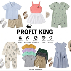 Conjuntos infantiles delgados y transpirables para verano, ropa de uso diario para niños, entrega de paquete mixto aleatorio. - Product Image 1