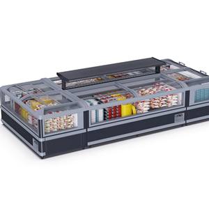 Congelatore a isola per supermercati di grande capacità con ripiano superiore e vetrina scorrevole per esposizione alimenti surgelati - Product Image 1
