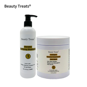 Crema Reparadora Capilar Orgánica Beauty Treats <span class=keywords><strong>de</strong></span> 500 ml con Colágeno, Biotina, <span class=keywords><strong>Aceite</strong></span> <span class=keywords><strong>de</strong></span> Argán y Queratina, Nutritiva e Hidratante para Cabello Dañado - Product Image 6