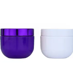 Free Sample Color Customization Empty Container Body Circular 250ml Plastic Bowl Shape Cosmetic Jar