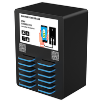 Partage de la batterie externe Qr Code Stand Blue Meituan Affichage de table Hopeyear 2024 Système de location PowerBank partagé
