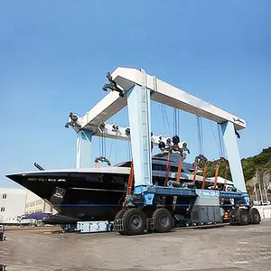 Gru a cavalletto di sollevamento per barche mobili da 300 tonnellate ampiamente utilizzata nell'ascensore da viaggio marino delle maldive da 500 tonnellate