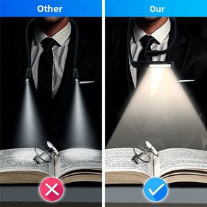 Lámpara de Lectura LED Flexible Recargable por USB, Lámpara de Cuello Portátil con Brillo Ajustable y Regulable para Tejer a Crochet - Product Image 4