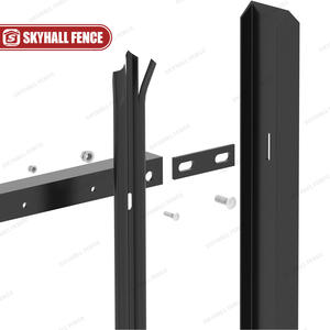 Clôture de palissade en acier W/D <span class=keywords><strong>plaque</strong></span> simple/triple pointu noir palissade clôture de sécurité pour parc jardin - Product Image 3