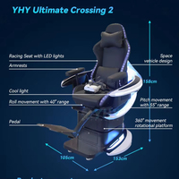 Simulateur de mouvement Yhy Amusement Equipment, simulateur VR, simulateur VR Montagnes Russes, simulateur 360°