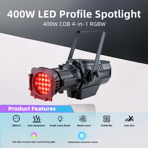 ไฟสปอตไลท์ LED RGB กำลังสูง 400W สำหรับงานแสดงบนเวที แบบ Leko Profile เหมาะสำหรับโรงละครกลางแจ้ง/ละครวิทยุ - Product Image 1