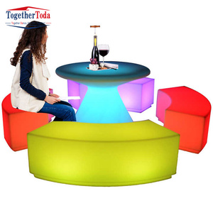 Discothèque chaise haute RGB changement <span class=keywords><strong>de</strong></span> couleur éclairage meubles fête Disco décoration nuit lampe rougeoyant drôle <span class=keywords><strong>tabouret</strong></span> <span class=keywords><strong>de</strong></span> <span class=keywords><strong>Bar</strong></span> - Product Image 2