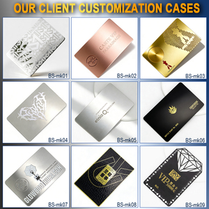 Tarjeta de Visita Personalizada con Logotipo Grabado, 0.5/0.8mm, Artesanía en Metal, Acero Inoxidable, para Intercambio Comercial - Product Image 2