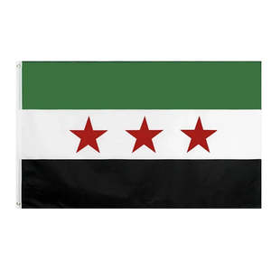 Флаг Сирии 90x150 см (3x5 футов), в наличии, хит продаж, стандартный размер, высококачественный цифровой полиэстер, экологичный, прочный, для страны - Product Image 3