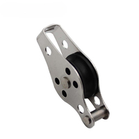 Poulie de remplacement/réparation en acier inoxydable 316, nouveau style, avec molette en nylon noir, 25 mm, pour camping-car, bateau, marine, fabriquée en Chine