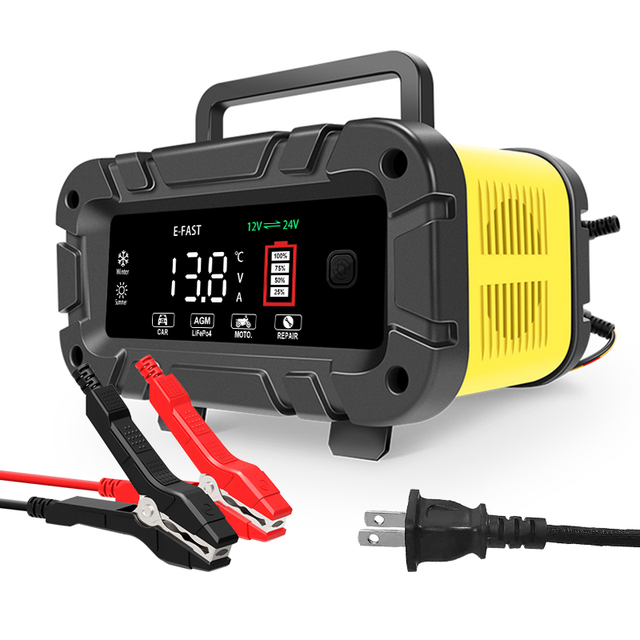 New Smart DC Electric Car Battery Charger 10A 12V 24V 20 Amp Lead Acid Batteries Lithium Lifepo4 Battery Charger With Good Price