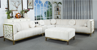 Ensemble de canapés modernes de style américain, carrés, en velours capitonné, confortables et rembourrés, meubles pour la maison, appartement, villa, salons, luxe