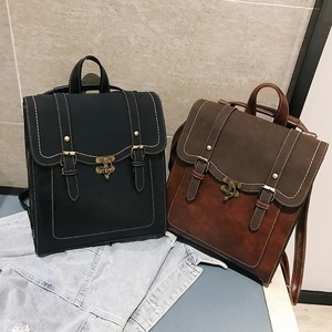 BOSHIHO Vegan Leather <b>Backpack</b> Purse Vintage PU Laptop Bookbag for Women Causal Work Daypack - Product Image 4