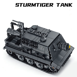 Modèle de <span class=keywords><strong>char</strong></span> <span class=keywords><strong>d</strong></span>'<span class=keywords><strong>assaut</strong></span> Sturmtiger de la Seconde Guerre mondiale, jouet de construction en plastique ABS à assembler soi-même - Product Image 5