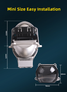 Faro delantero de repuesto para coche, lente en espiral <span class=keywords><strong>A10</strong></span> de 3 pulgadas, 55W, 5500K, proyector de matriz de haz alto bajo, lente para vehículos, actualizado, nuevo - Product Image 6