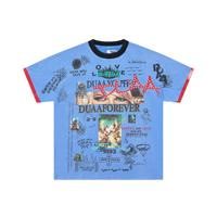 Nouveau T-shirt décontracté à manches courtes pour couple, style américain, avec strass imprimés sur le devant et le dos, collection créative DUAA