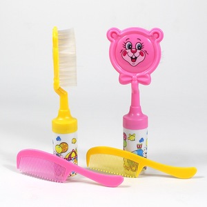 Depurador de cuero cabelludo de bebé de plástico respetuoso con el medio ambiente personalizado de fábrica, peine de seguridad para niños, juego de cepillo corporal de pelo suave para bebés - Product Image 2