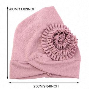 Foulard multifonction prêt à expédier pour femme, accessoires floraux, turban torsadé de couleur unie, hijab musulman d'été pour l'extérieur - Product Image 3