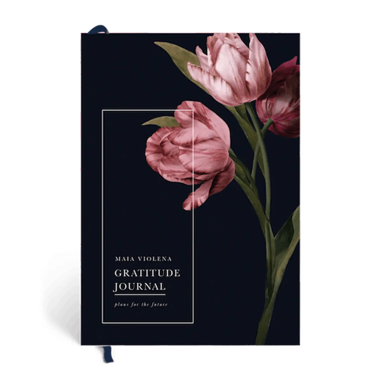 Capa dura com fita marcador tulipas rosa gratidão jornal notebook personalizado notebook