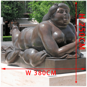 Statues abstraites en bronze coulé sur mesure de grande taille représentant des femmes rondes, sculptures féminines rondes en cuivre pour la décoration de jardin extérieur - Product Image 3