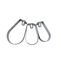High Quality Junjiu Metric SS304 SS316 Stainless Steel Zinc Plated Heavy Duty Adjustable Swivel Pear Shaped 130mm Pipe Clamp