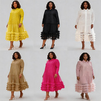 Robe longue plissée élégante et haut de gamme en couleur unie, style col tailleur, élastique, pour l'été, pour femmes distinguées, modèle Miyake, OEM Original