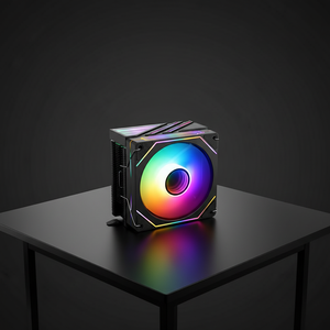 Enfriador de CPU de Escritorio con 4 Tubos de Calor, Ventilador RGB de 4 Pines para 1700, Enfriador de Rodamiento Líquido de 120 mm con Control Inteligente de Temperatura para <span class=keywords><strong>I5</strong></span> - Product Image 5