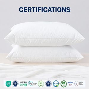 Almohada de Hotel Estándar OEKO-TEX 100, Fabricación Textil para el Hogar, Almohada Moderna de Poliéster Blanco para Cama - Product Image 5