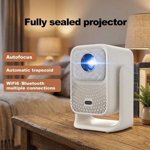 B19 Full Sealed Mini Projector 1080P 4K Support 230ANSI Lumens WiFi HDMI Portable LCD Cinema Projector Wholesale Custom OEM