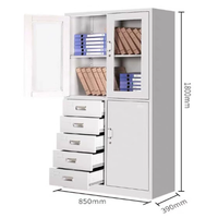 Armoire de classement de bureau moderne en métal avec tiroirs verrouillables - Meuble de rangement scolaire durable