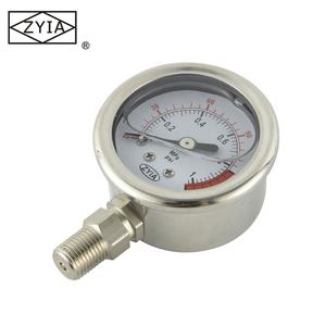 2.5 \ "Caixa de aço inoxidável com conexão inferior Brass Oil Pressure Gauge do tipo barômetro - Product Image 6