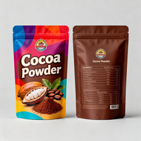 Sacs Mylar personnalisés imprimés, résistants à l'humidité, avec fermeture éclair, pour emballage de chocolat, cacao et poudre