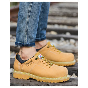 أحذية أمان من Goodyear لحماية العمل أحذية عمل صيفية أحذية منخفضة القطع من الطبقة الأولى مضادة للسحق صلبة من جلد البقر - Product Image 5