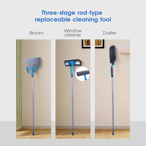 Masthome Nhà Sản Xuất Công Cụ Làm Sạch 3 Trong 1 Đa Năng Cực Mềm Microfiber Duster Window Squeegee Chổi Set Làm Sạch Duster - Product Image 2