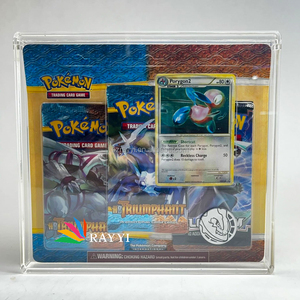 RAY YI Custodia Blister Portatile in Acrilico Ultra Trasparente Ecologico Riciclabile per <span class=keywords><strong>3</strong></span> Carte Pokémon Serie EX con Coperchio Magnetico - Product Image 1