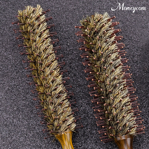 Cepillo de pelo redondo de madera, cerdas de jabalí, cepillo antiestático - Product Image 4