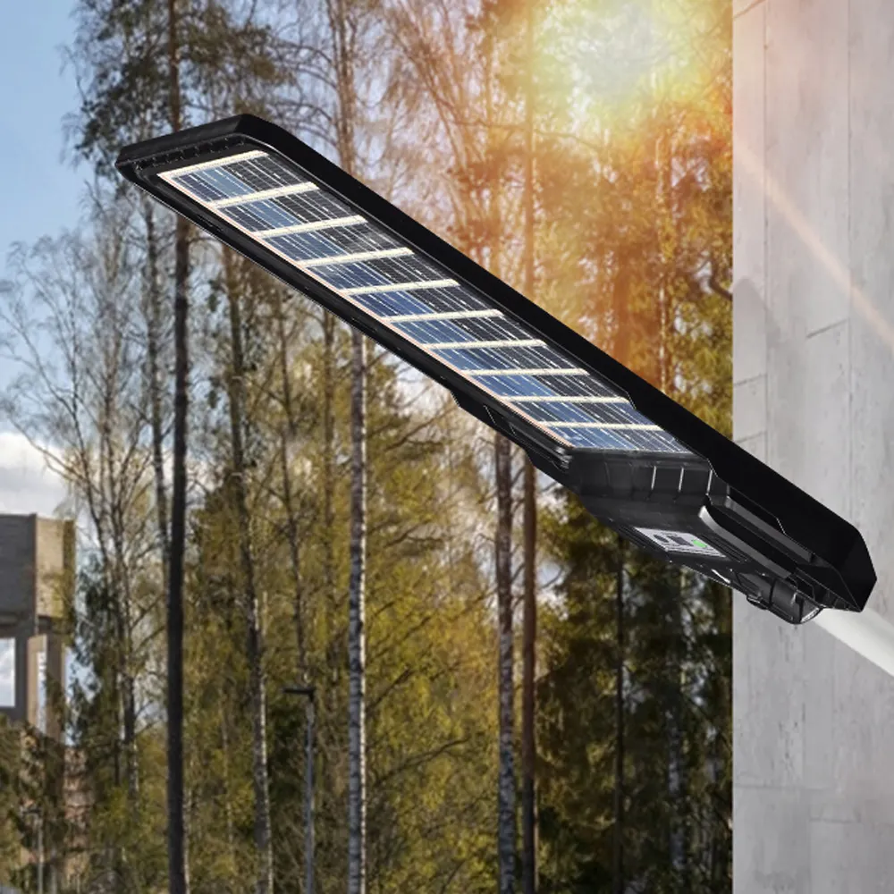 Lampes solaires d'extérieur étanches, lampadaire mural intégré tout-en-un avec capteur de mouvement, lampadaire solaire LED pour jardin et cour